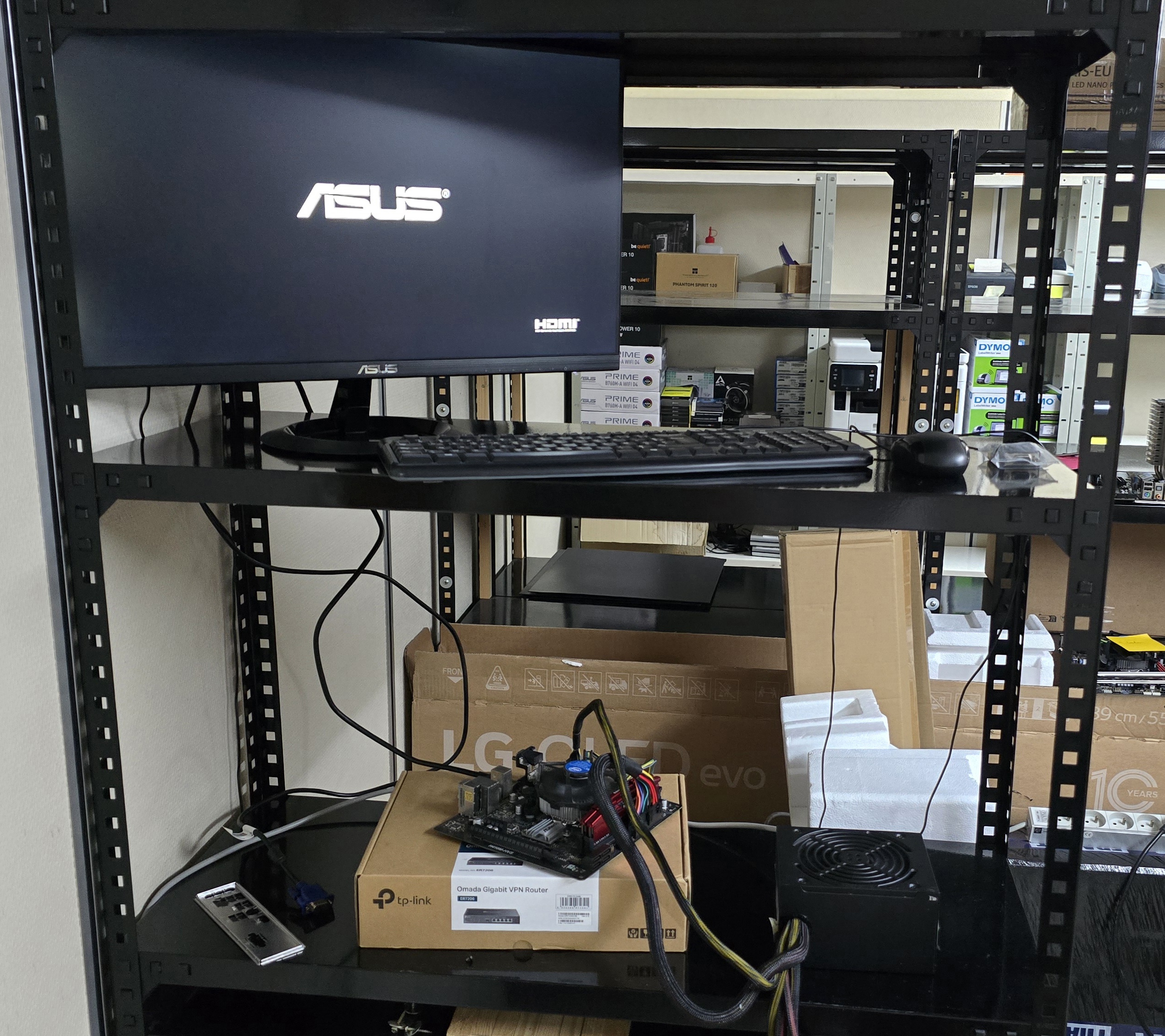 Zone de test des composants de PC