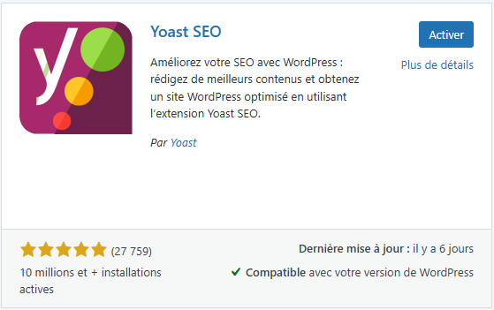 Installer l’extension