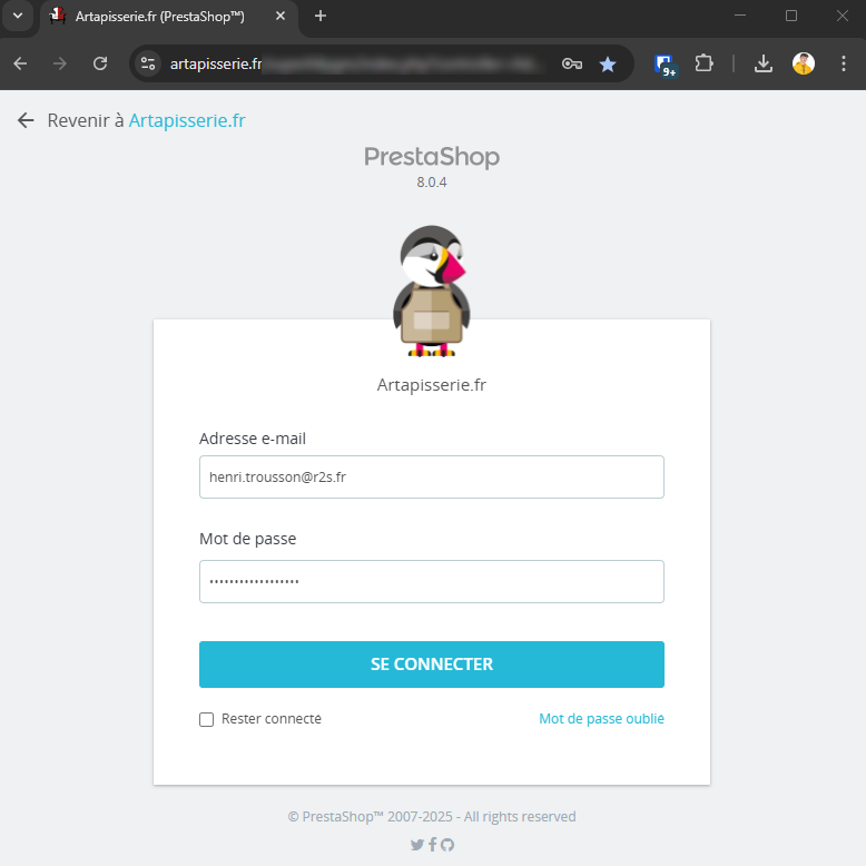 Backoffice site artap