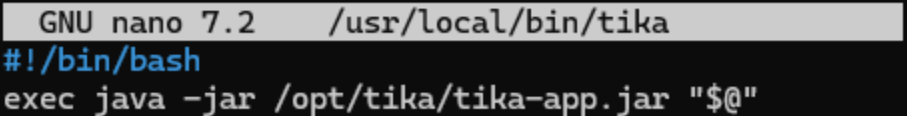 Fichier de démarrage automatique pour Tika