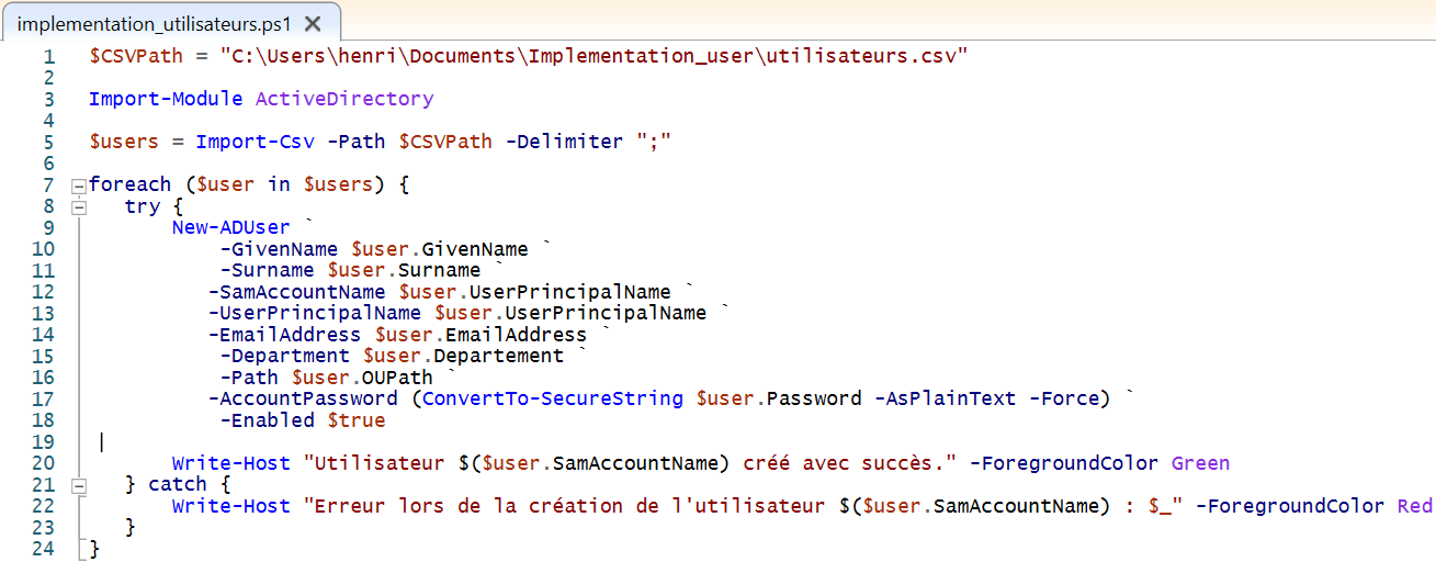 Script powershell