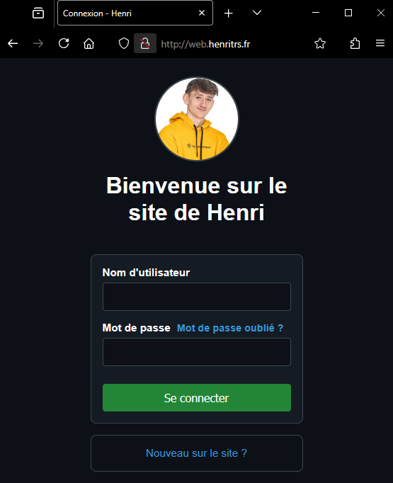 Accès à la page web en http