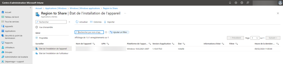 supervision d’appareil