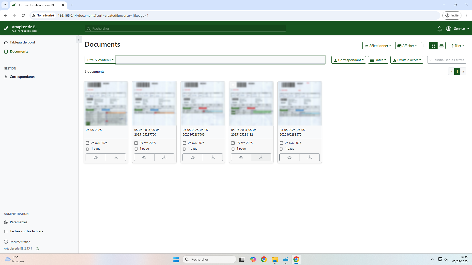 BL dans l’interface