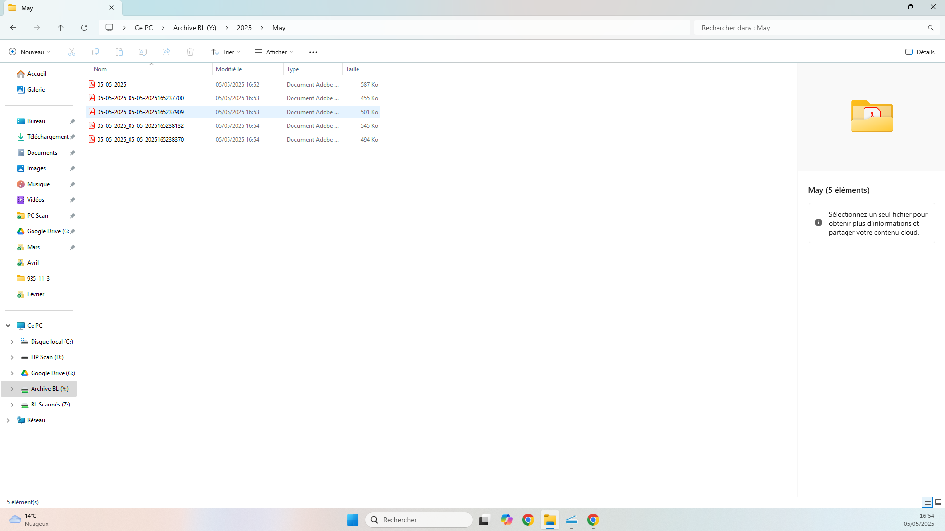 Dossier Archive BL rempli