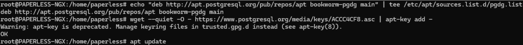 Installation PostgreSQL 16