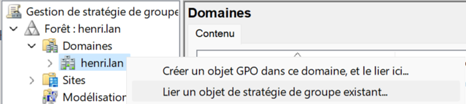 Création d’une GPO