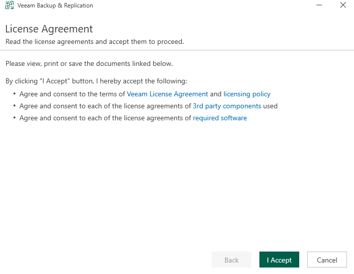 Accepter les conditions de license