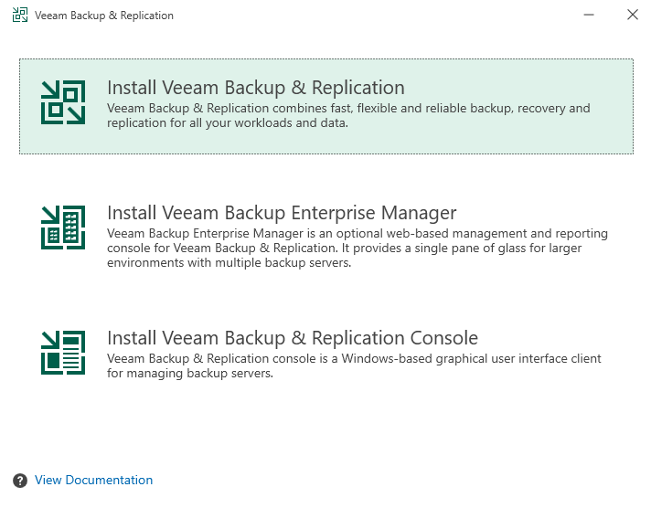 Configuration de veeam