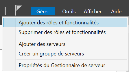 Ajouter des rôles et des fonctionnalités