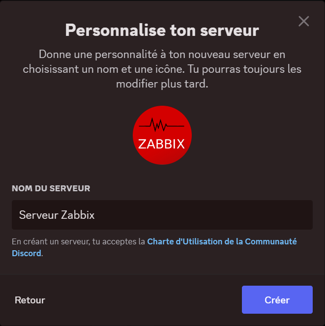Création du serveur discord