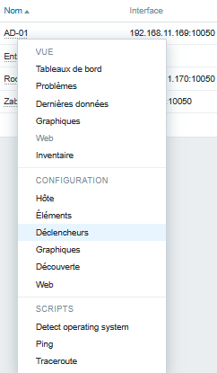 Déclencheurs