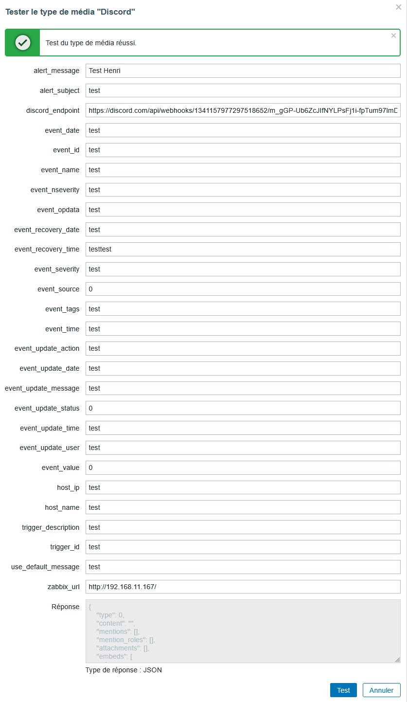 Test Webhook Discord